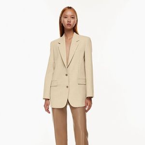 Babaton Agency Blazer in Heather Oat Beige